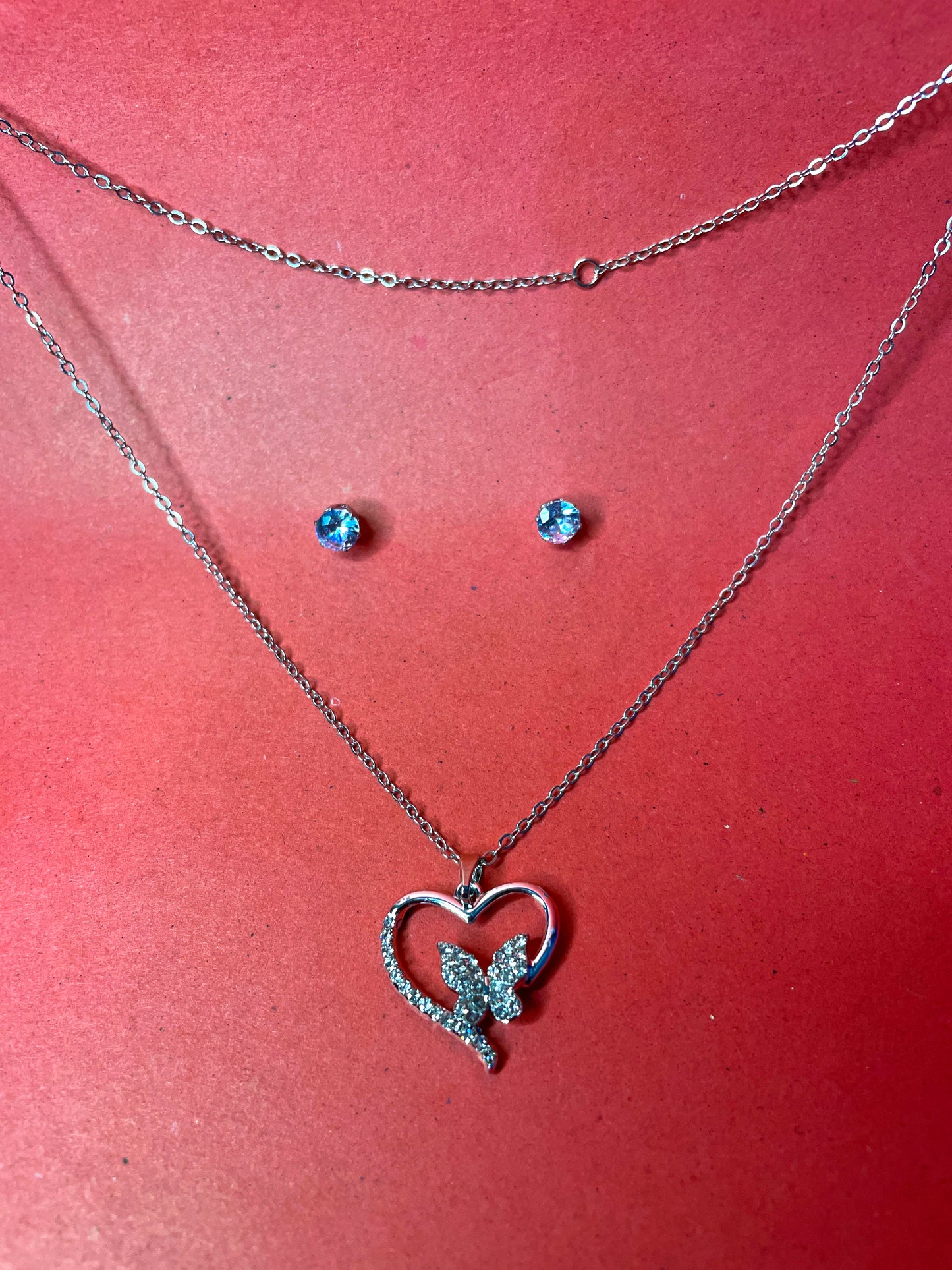 Heart Spark necklace + tops