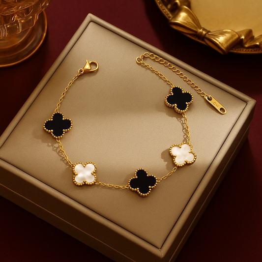 Flower Black & White - Bracelet