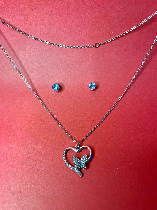 Heart Spark necklace + tops